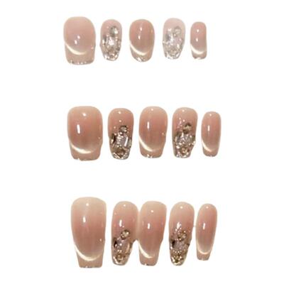 任敏同款温柔腮红猫眼手工穿戴甲