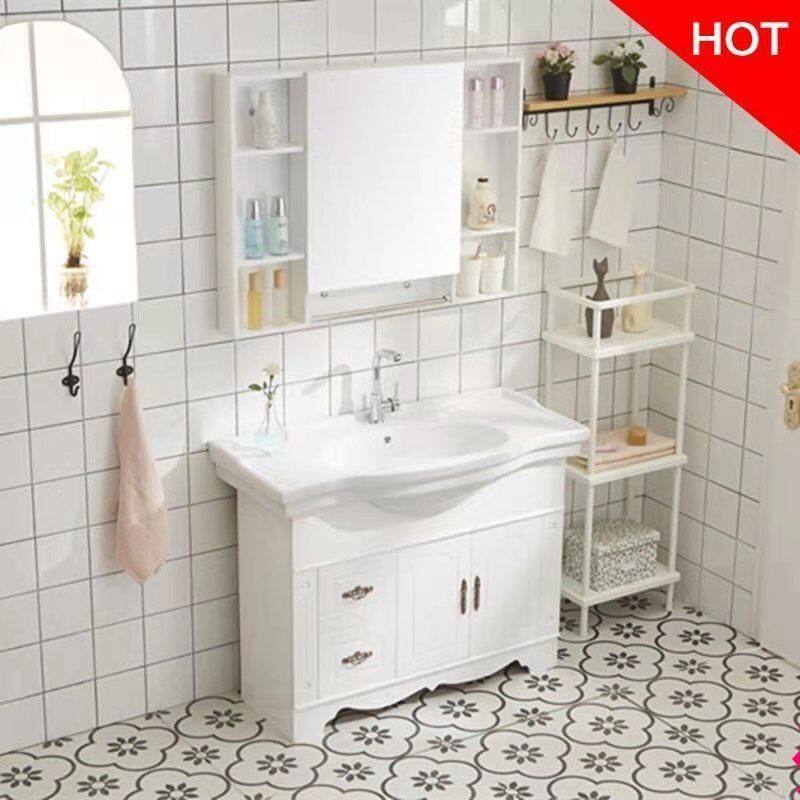 洗手盆柜组合落地式化妆室浴室柜洗漱台厕所洗脸盆柜小户型大肚盆