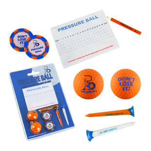 高尔夫球下场配件用品8件套2球2马克25页记分本子1计分笔2球钉tee