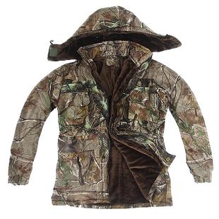 冬季防寒服套装加厚户外防水保暖仿生迷彩钓鱼路亚渔猎观鸟伪装服