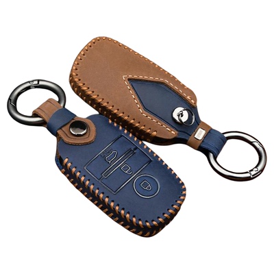 起亚疯马皮钥匙套专车专用
