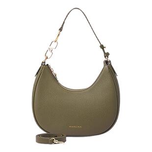 【博主推荐】万里马月牙包设计师款BY月牙包腋下包极简时尚真皮包