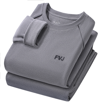 半高领保暖内衣可外穿加绒套装男