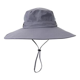 男夏季大檐渔夫帽遮阳帽登山太阳帽钓鱼帽子女西部牛仔帽定制印字