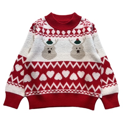 儿童羊绒衫男女童双层加厚毛衣