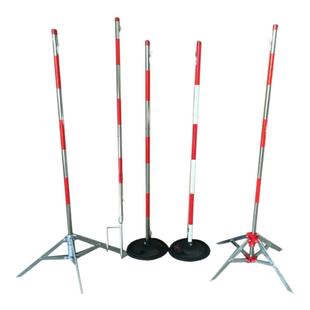 电力安全围网支架不锈钢伞式围栏护栏网警示带警戒支柱隔离带立杆