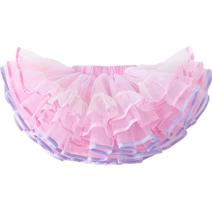 米米哈罗女童蓬蓬网纱公主裙春夏2026新款洋气女孩短裙儿童tutu裙