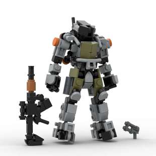 适配乐高机甲步兵未来战士外骨骼关节可动拼装机器人moc积木玩具