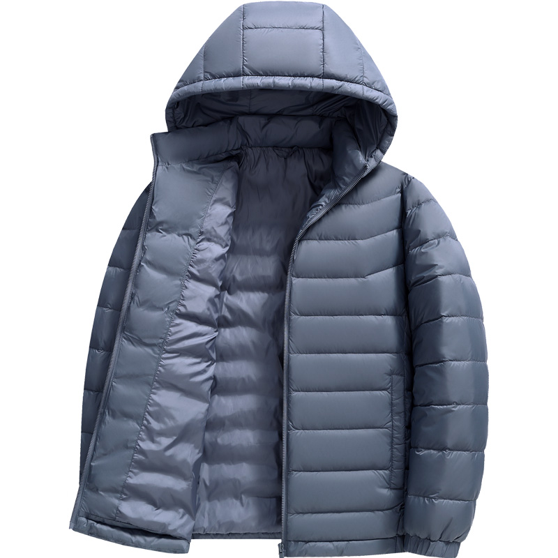 雪中飞轻薄鸭绒服男女同款立领连帽可脱卸休闲百搭秋羽绒上衣短款