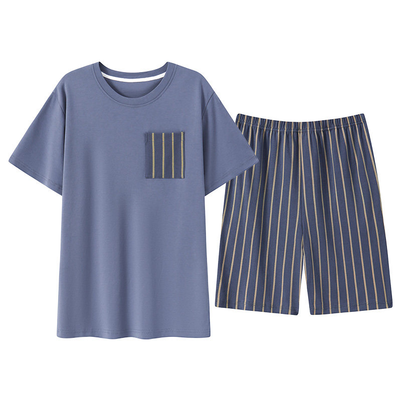 夏季薄款男士短袖短裤大码家居服