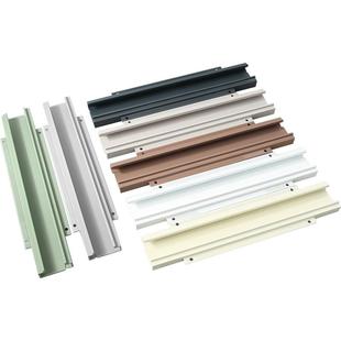 羊绒灰子母拉手开槽嵌入式橱柜衣柜一门到顶通体内嵌式隐形拉手把