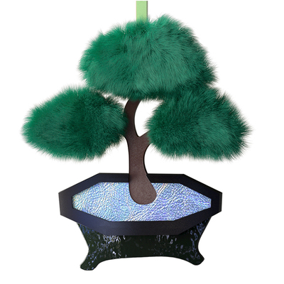 有如《放轻松》真皮毛绒车挂包挂