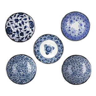 美浓烧日式釉下彩餐具小碟盘家用调味碟酱油醋碟陶瓷餐碟小菜碟