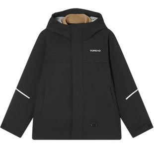 探路者儿童抓绒冲锋夹克防风防水防污透气面料秋冬季男女童外套