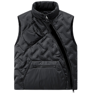 羽绒马甲男外穿冬季户外休闲立领加厚保暖外套男款轻薄马夹女情侣