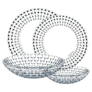 德国Nachtmann水晶玻璃圆形浅平盘水果盆现代零食糖方水果盘茶盘