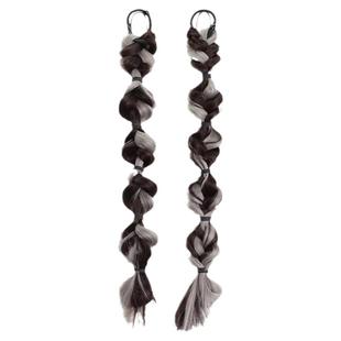 挑染泡泡辫假发女 网红双马尾麻花辫子辣妹低马尾鱼骨辫编发假发