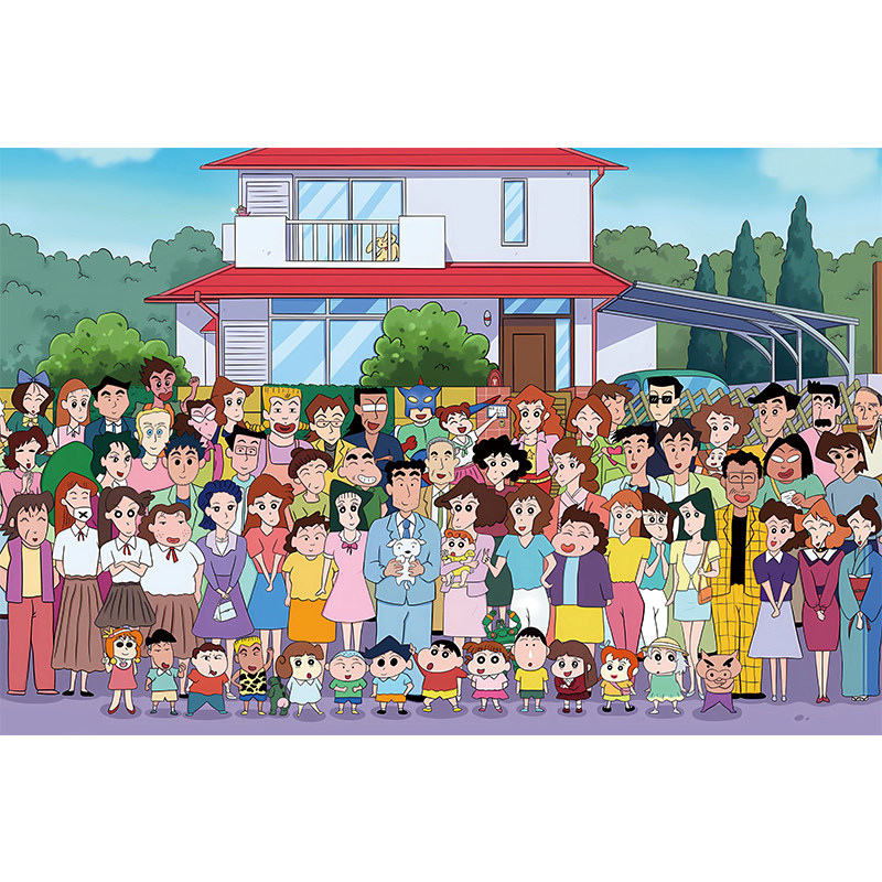 蜡笔小新拼图1000片木质动漫益智