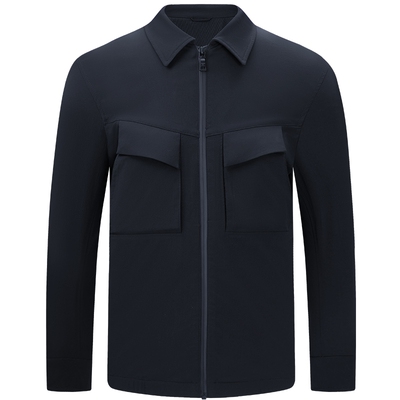 七匹狼纯色夹克男士2025冬季新款翻领茄克中年商务休闲外套男装潮