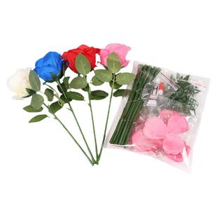 玫瑰花材料包DIY学习套件手工花绢花玫瑰劳技课动手亲子活动简单