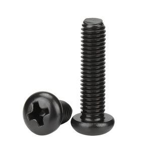 黑色304不锈钢圆头螺丝大全十字加长小螺钉直径厘M2M3M4M5M6M8MM