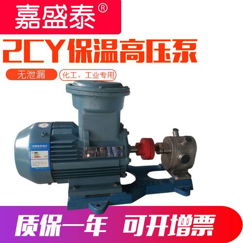 食品级齿轮泵 2CY-1.08/2.5型不锈钢保温齿轮泵 批发高压食品级泵