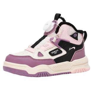 贵人鸟儿童高帮板鞋女童2025冬季新款大童旋钮扣潮牌女孩运动鞋子