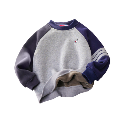 男童加厚加绒卫衣2025秋冬装新款