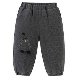 迷你巴拉巴拉男女童宝宝裤子2025冬新品保暖内里加绒柔软舒适长裤