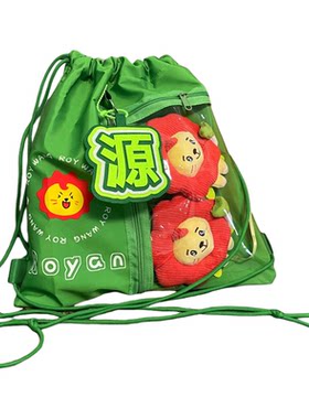 王源痛包莱阳同款包包绿色双肩包尼龙包抽绳包周边应援购物袋定制