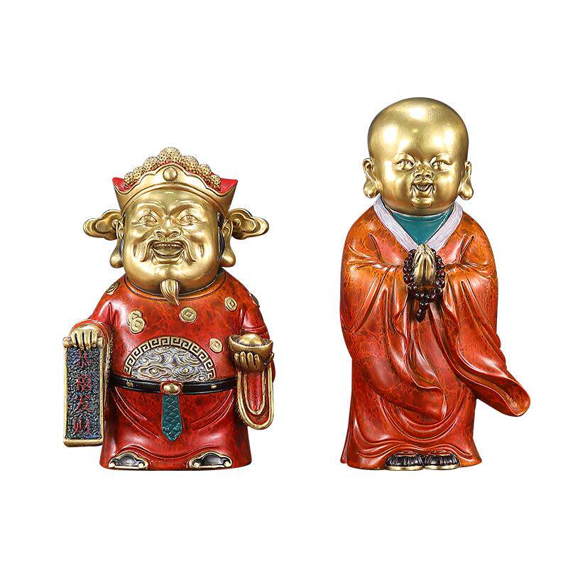 东方禧铜摆件财神到家用客厅办公室供奉文财神店铺财神爷开业礼品