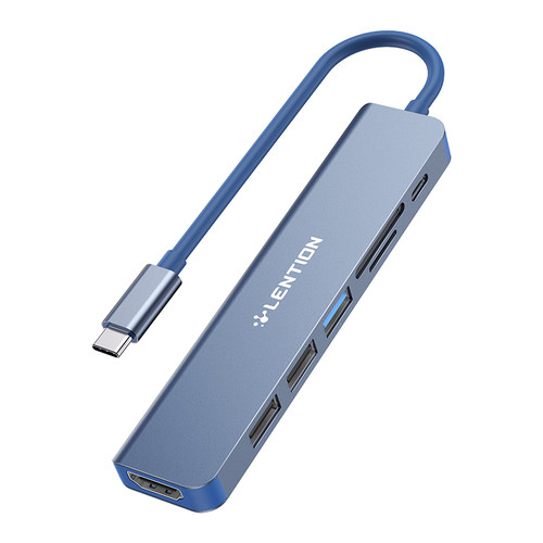 Lention typec口拓展坞转usb hdmi线雷电4适用苹果笔记本ipad macbook air扩展坞平板多功能网线hub转接器
