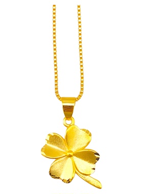 合金蝴蝶结沙金盒子链时尚项链