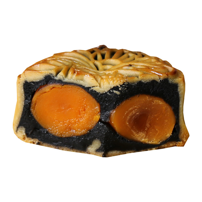 正宗荔煌广式酥皮双黄黑豆沙月饼