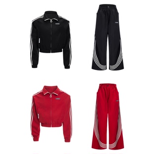 ArguE CulturE 小众4条杠复古立领短款夹克外套宽松运动休闲套装