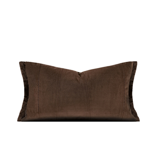 柏洛斯Fashionable〖咖啡〗轻奢北欧深咖客厅腰枕高级沙发抱枕套