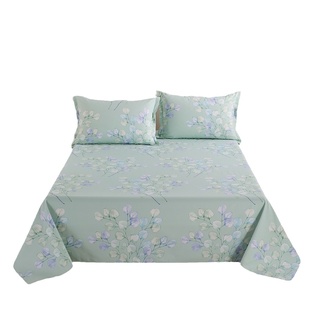 印花纯棉老粗布床单单件全棉田园风炕单单双人1.5m1.8m床上三件套