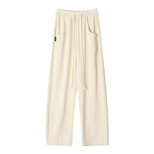 大码西装阔腿裤女夏季薄款裤子胖mm冰丝防晒裤香蕉裤小个子休闲裤