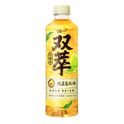 统一双萃柠檬茶红茶乌龙茶500ml
