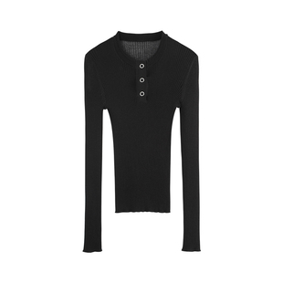 【商场同款】X--MOOM2025冬季新款小个子修身显瘦针织套头打底衫