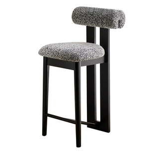 北欧高脚椅家用吧台椅靠背吧凳中古风岛台椅前台凳酒吧椅高脚凳