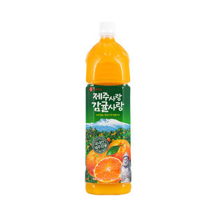 lotte乐天韩国进口济州岛柑橘汁橘子汁果汁风味饮料1.5L旗舰店