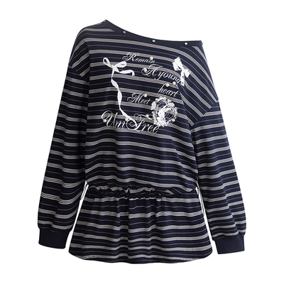 UNIFREEPLUS大码长袖印花上衣