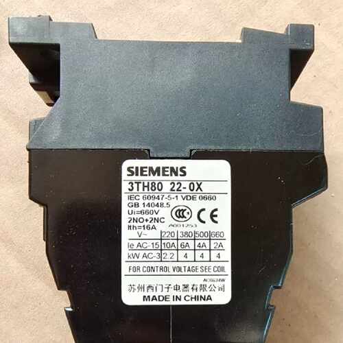 议价西门子3TH80  22-0XM接触器式继电器