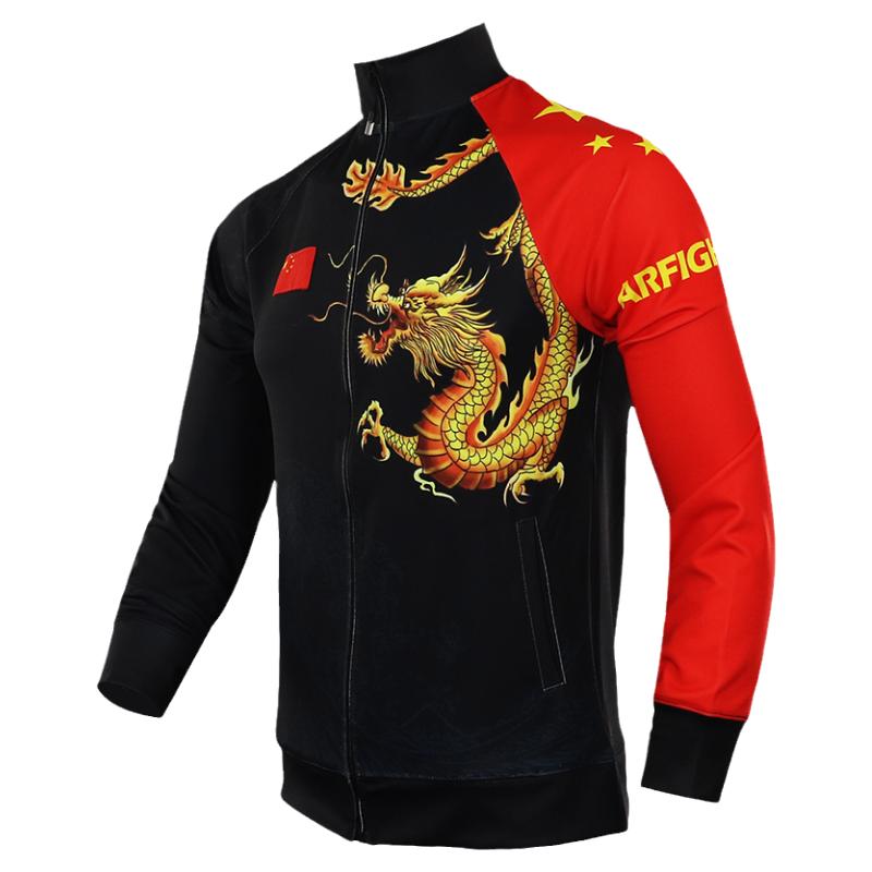 中国金龙拉链搏击速干健身训练服