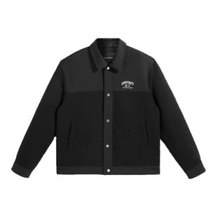 太平鸟男装 字母刺绣夹克秋季翻领潮流潮牌行政茄克时尚休闲外套