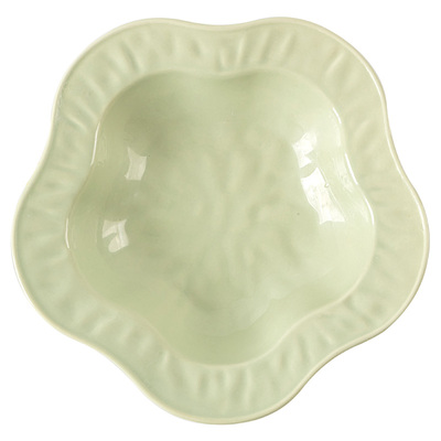 草帽盘陶瓷意面餐盘创意花朵造型