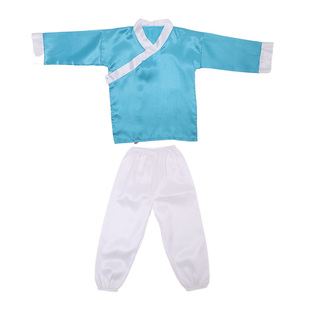 儿童书童演出服古装国学服汉服男童三字经弟子规开笔礼表演服孔子