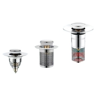 洗手盆漏水塞小口径老式洗脸盆防臭器水池防毛发反味过滤网按压式