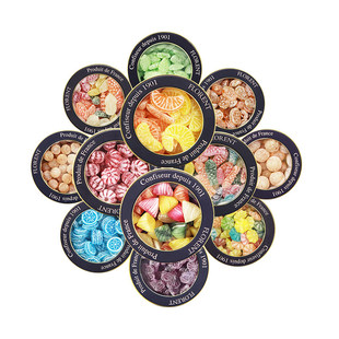 法国进口费罗伦十二星座水果糖薄荷硬糖果礼盒罐装送女友零食礼物